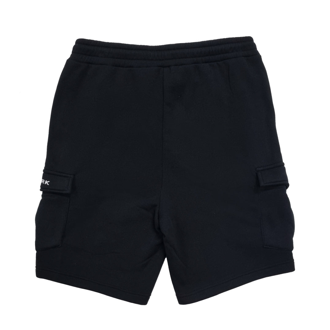 Black Cargo Fleece Short